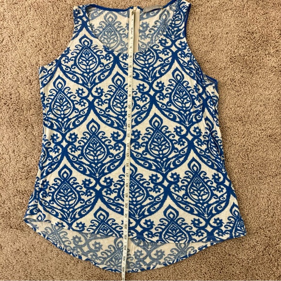 Olivia Moon Women's Top Blue Tank Style, Scoop Neck, Sleeveless Shirt Medium - Picture 4 of 8